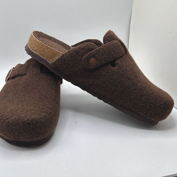 CUSHIONAIRE Womens Clog 7 BROWN WOOL - Picture 6 of 7
